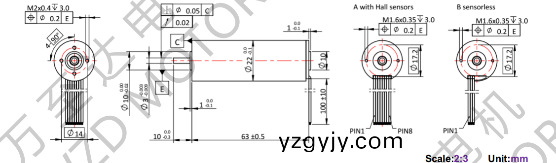 OT-ECS2263無(wu)槽(cao)無刷(shua)電(dian)機(ji)-空(kong)心桮電(dian)機-萬(wan)至達電機
