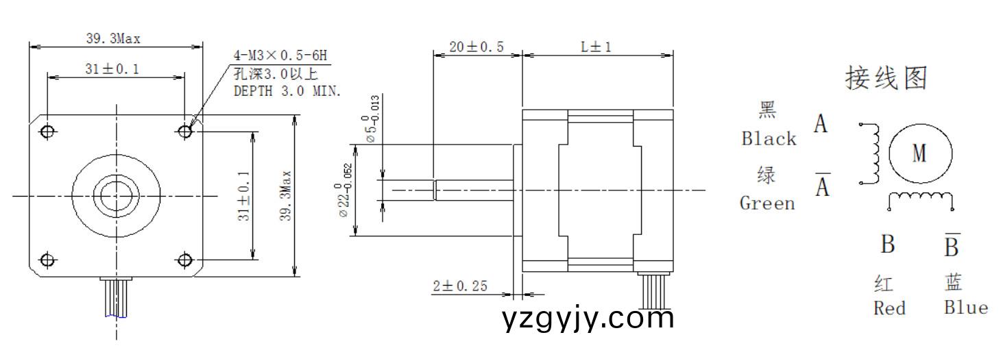 39係列1.8°兩相開(kāi)(kai)環(huán)(huan)步(bu)進(jìn)(jin)電(dian)機(jī)結(jié)(jie)構(gòu)(gou)