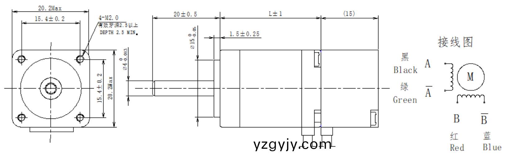 20係(xi)列1.8°兩(liang)相(xiang)閉(bi)環(huán)步進(jin)電(dian)機(ji)結(jié)構(gòu)(gou)