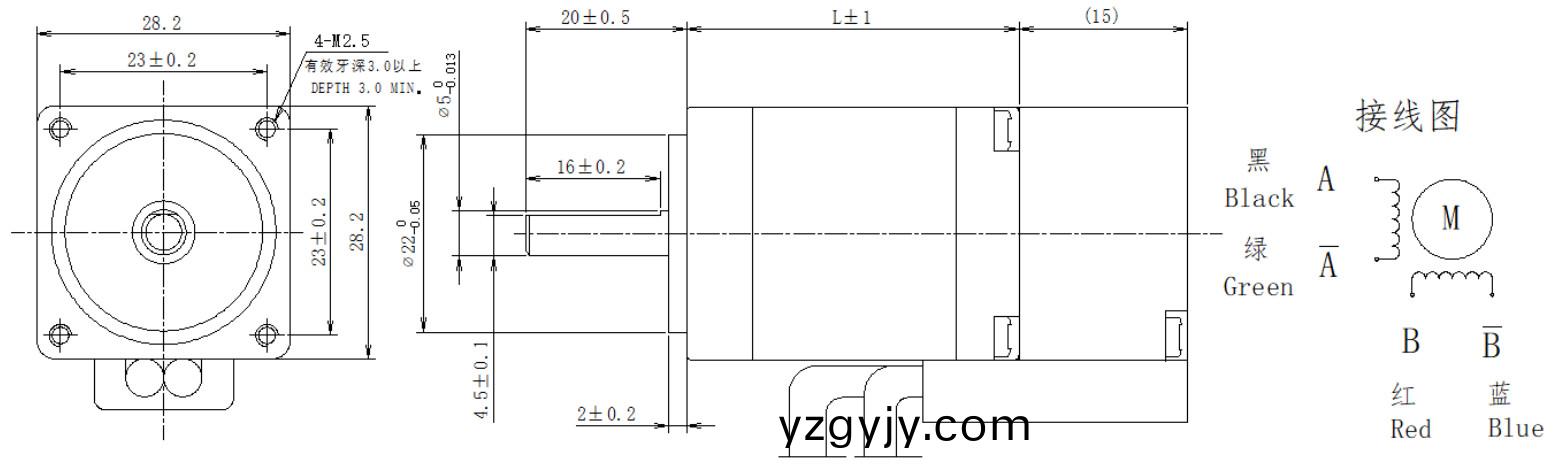 28係列1.8°兩相(xiang)閉(bi)環(huán)步進(jìn)(jin)電(dian)機(jī)(ji)結(jié)(jie)構(gòu)(gou)
