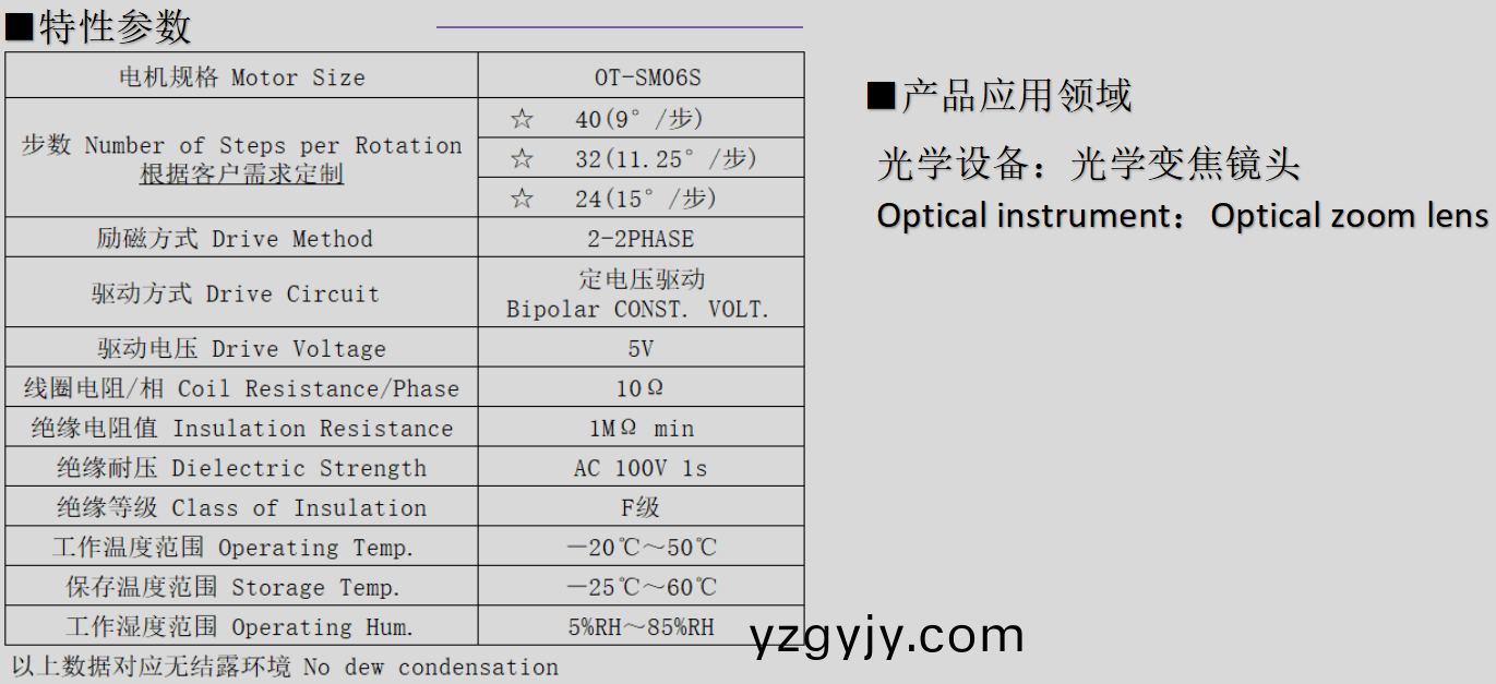 OT-SM06S步(bu)進(jin)電機(ji)_6mm光(guang)學變焦鏡(jing)頭電(dian)機(ji)-萬至(zhi)達(da)電(dian)機(ji)