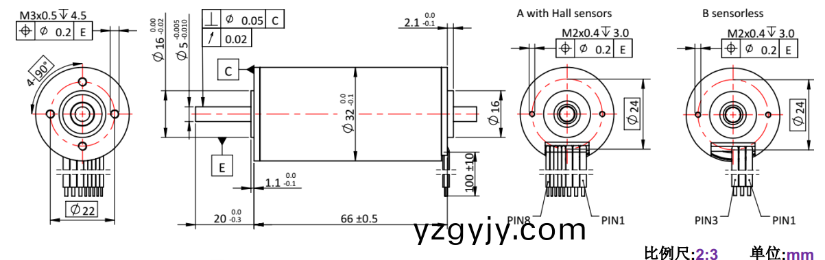 ECS-4P 3266 2對(duì)極空心(xin)桮無(wú)刷電機(jī)(ji)-萬(wàn)(wan)至達(dá)(da)電機(jī)(ji)