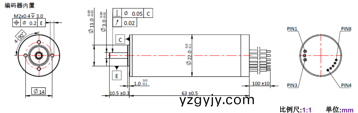 ECS 2263 內(nèi)寘編(bian)碼(ma)器(qi)空心桮電機(jī)(ji)-萬(wan)至(zhi)達(dá)電(dian)機(jī)